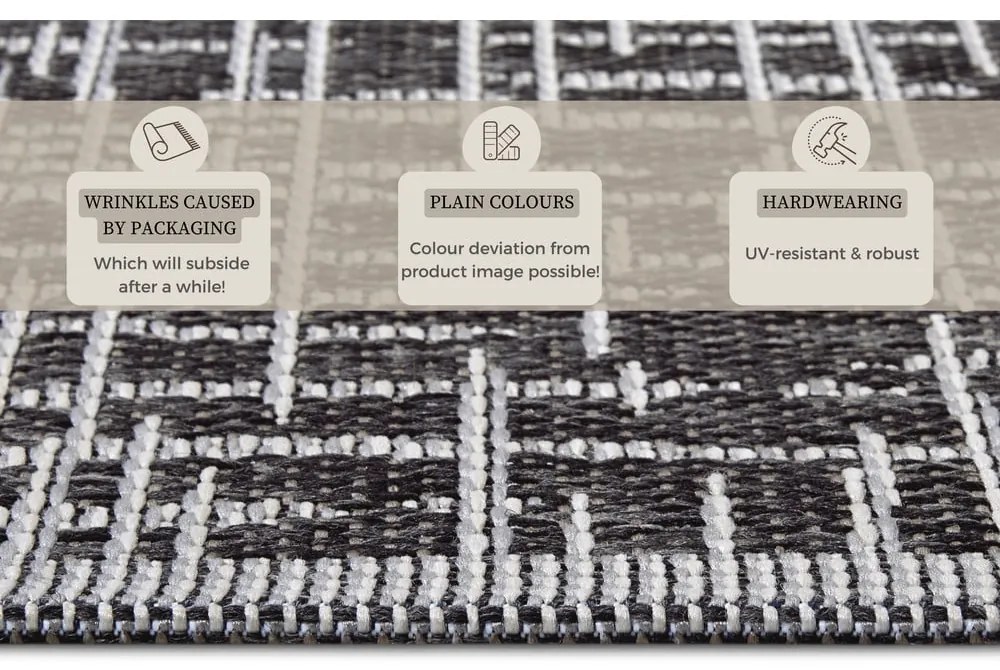 Тъмносив външен килим 155x235 cm Clyde Telu – Hanse Home