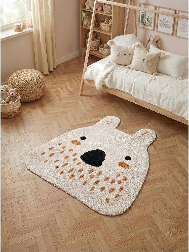 Кремав памучен детски килим подходящ за пране/ръчно изработен 120x137 cm Snuggle Nienchen – Hanse Home