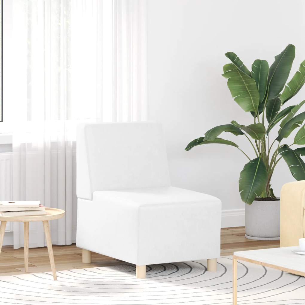4108495 vidaXL Диван стол Бяло 55 x 74 x 82 см Изкуствена кожа