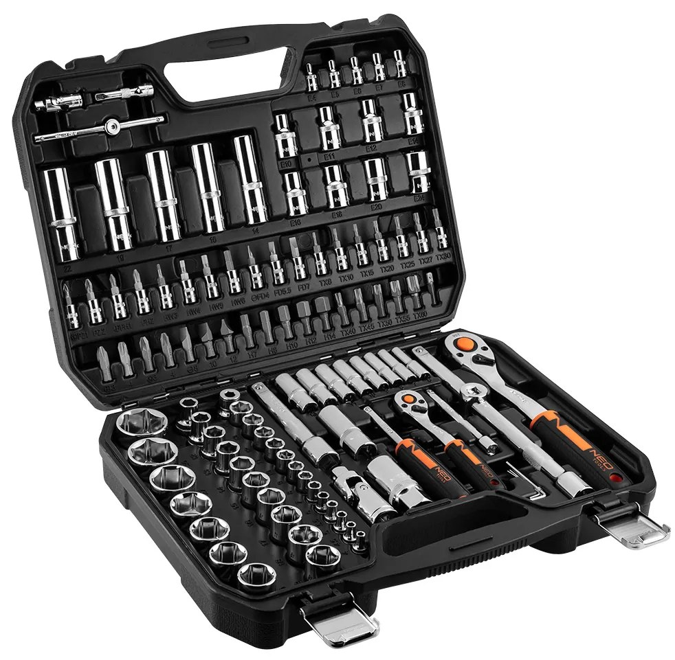 Комплект гаечни ключове 1, 4, 1/2" CrV 110бр. 10-066