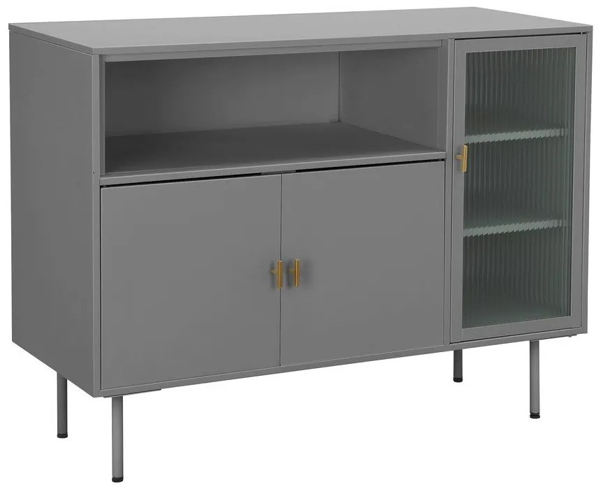 Сива метална витрина 104x80 cm Rosalie – Støraa