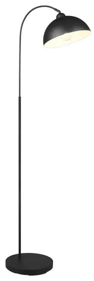 Черна подова лампа с метален абажур (височина 170 cm) Sierra – Trio