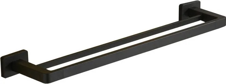 Mexen Asis двойна закачалка за хавлии, черна - 7017625-70