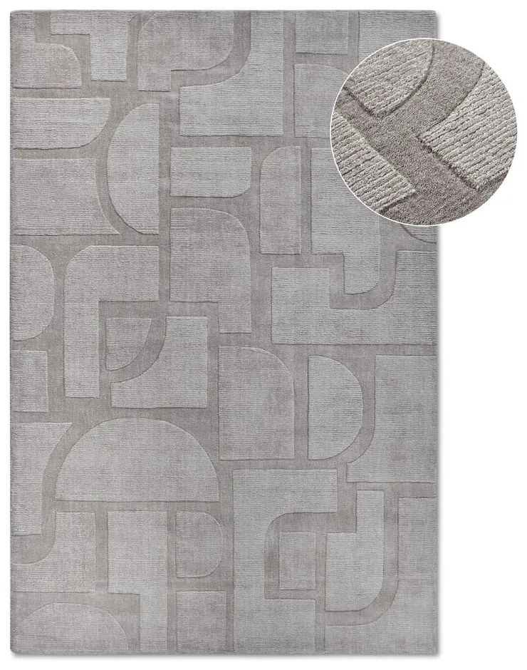 Сив ръчно изработен вълнен килим 80x150 cm Alexis – Villeroy&Boch