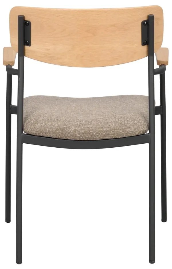 Трапезни столове в бежов и естествен цвят в комплект от 2 бр. Maymont – Rowico