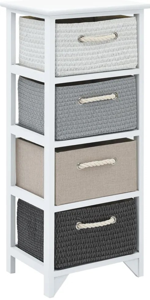 242890 vidaXL Шкаф за съхранение, 4 чекмеджета, дърво