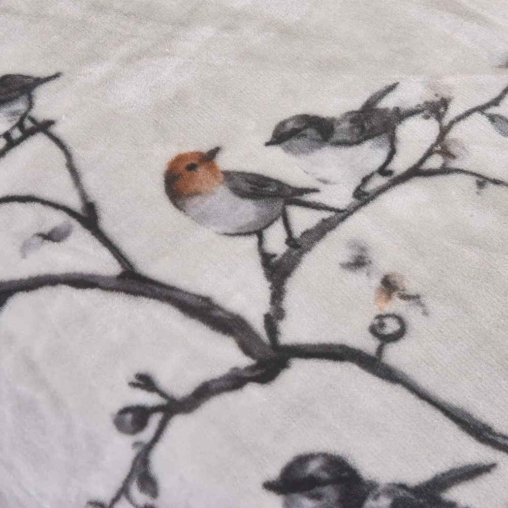 Сиво единично спално бельо от микроплюш 140x200 cm Ronja – My House