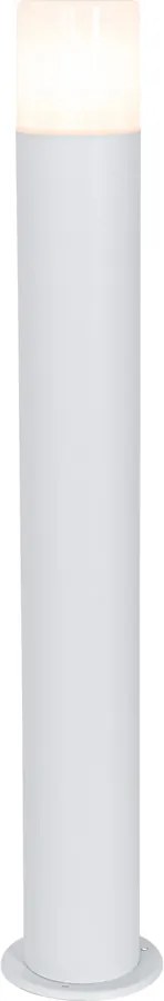 Стояща външна лампа бяла с опал абажур 70см - Odense