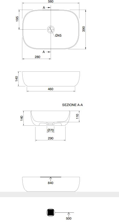 Мивка Glam Scarabeo-Mauro