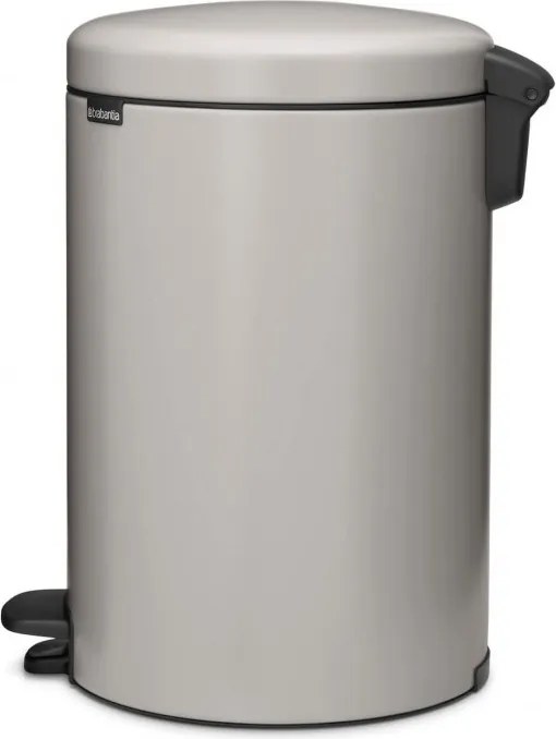 Кош за боклук с педал Brabantia NewIcon 1010441, 20 л, Плавно затваряне, Противоплъзгаща основа, Светлосив