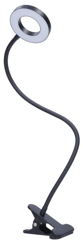 Solight WO66-B- димируема LED настолна лампа с щипка LED/8W/230V 3000/4000/5000K черна