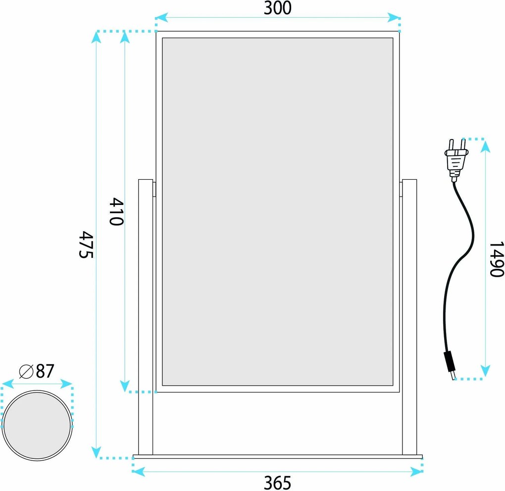 Огледало LED LUMI L.Gold 30x40cm