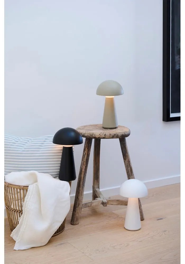 Сива LED настолна лампа с дистанционно управление (височина 28 cm) Sam – Sirius