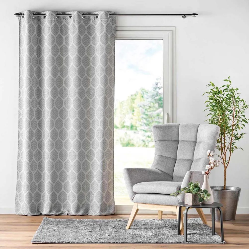 LORIA JACQUARD ПЕРДЕ ПЛЪТНО С КАПСИ 140/260СМ