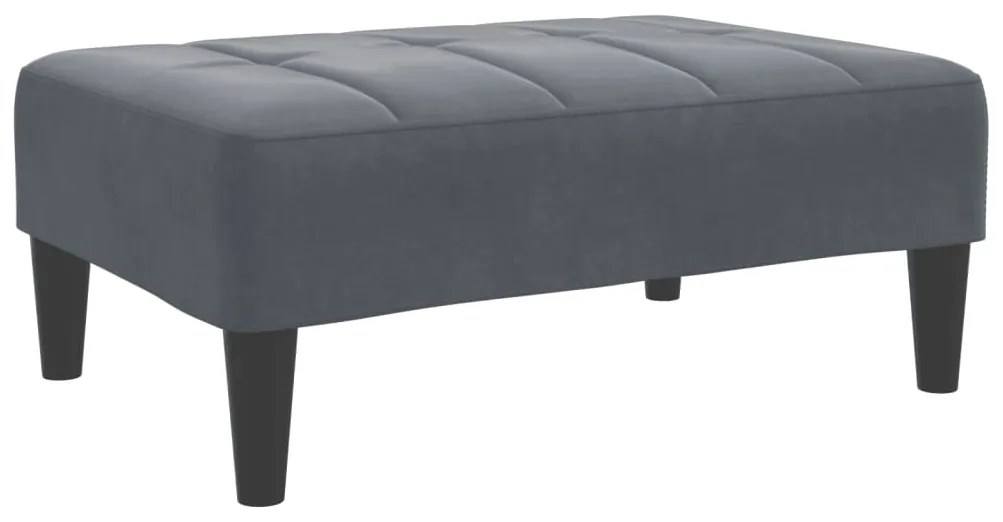 4007385 vidaXL Табуретка, тъмносива, 77x55x31 см, кадифе