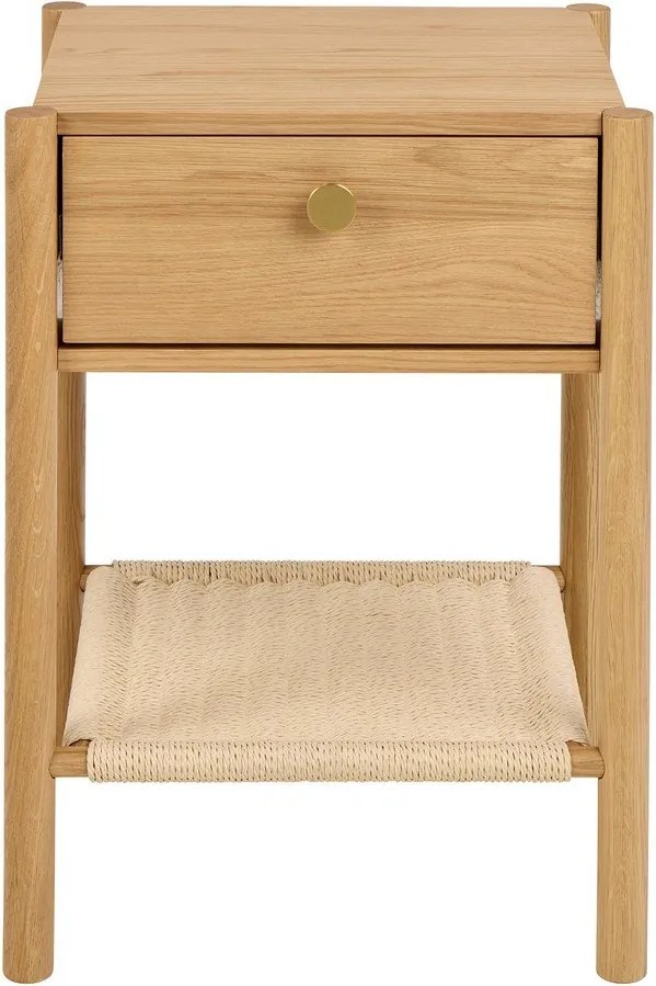 Нощно шкафче от декор от дъб в светло естествен цвят Monfort – Actona