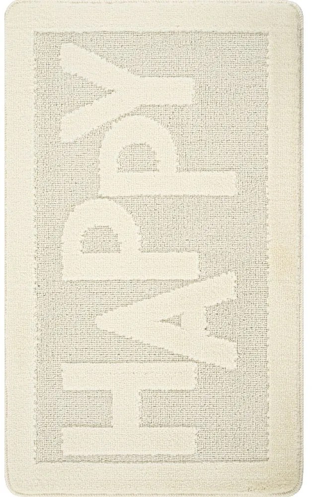 Кремав килим за баня 60x100 cm Happy – Foutastic