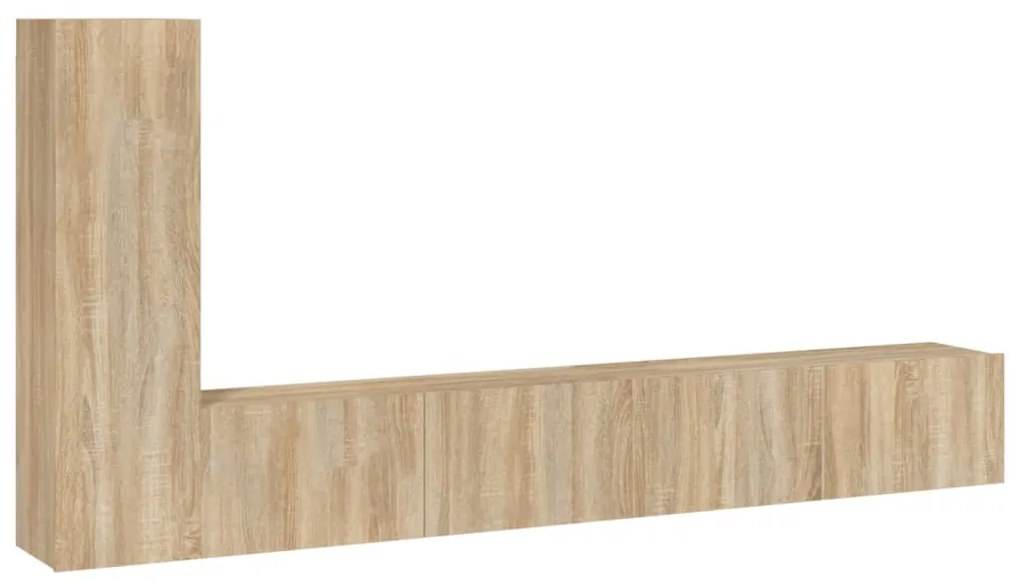 3114320 vidaXL Комплект ТВ шкафове от 3 части, сонома дъб, инженерно дърво