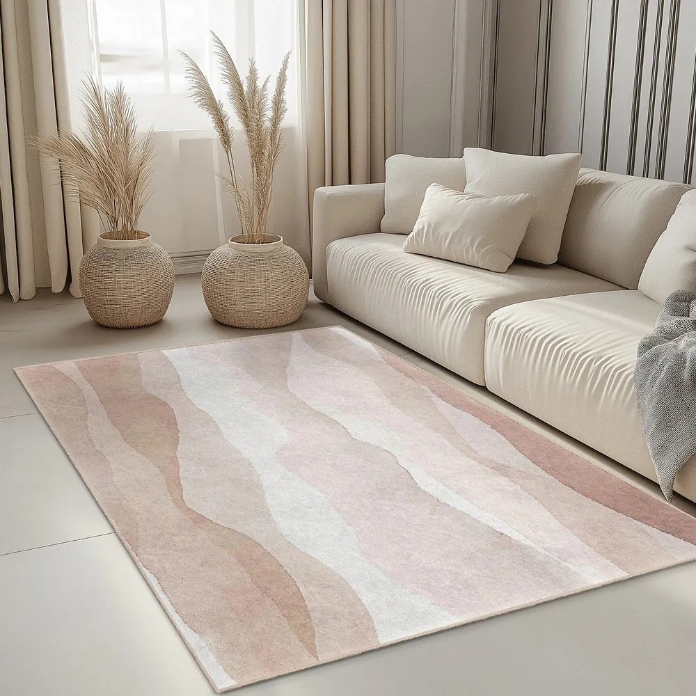 Кремав килим подходящ за пране 120x180 cm Komodo Beach – Mila Home