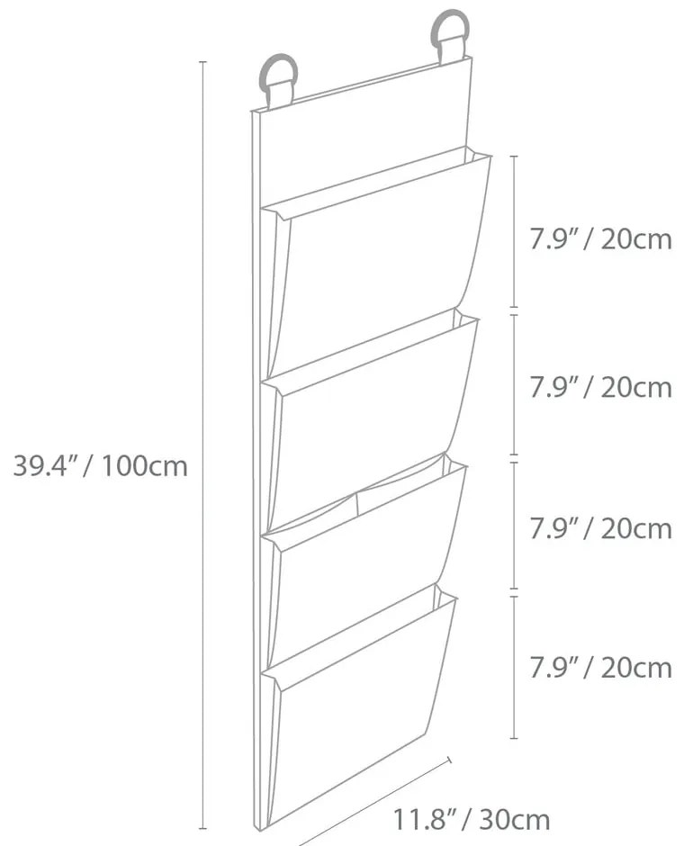 Висящ сив органайзер - Bigso Box of Sweden