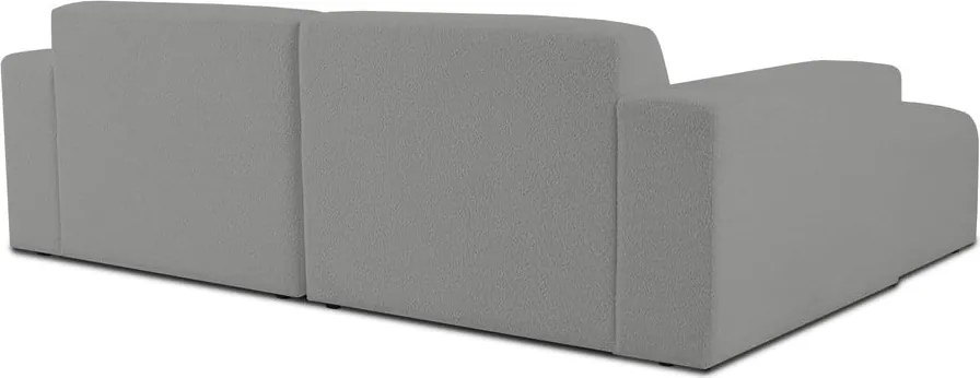 Сив ъглов диван от букле (ляв ъгъл) Roxy – Scandic