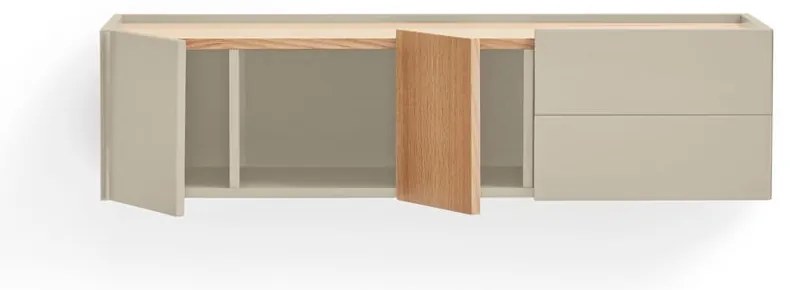 Нисък скрин в светлосиво и естествен дъб 110x23 cm Otto - Teulat