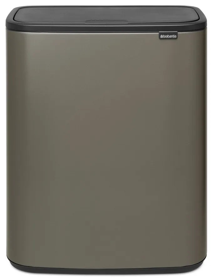 Сиво стоманено кошче за боклук, отваряне с докосване 60 l Bo Touch Bin – Brabantia