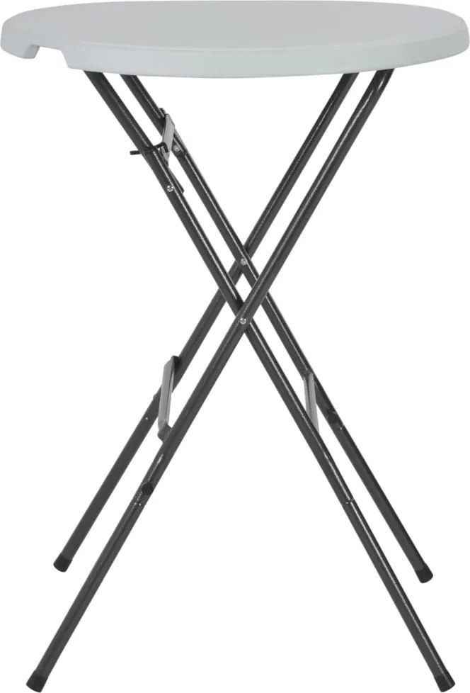 44560 vidaXL Сгъваема бар маса, бяла, 80x110 см, HDPE