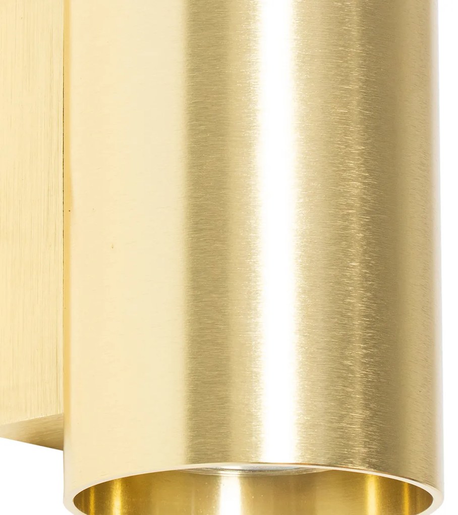 Интелигентен стенен аплик златен кръгъл с 2 Wi-Fi GU10 - Sandy