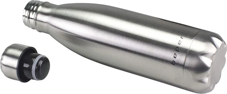 Разопакован: Термо бутилка Beper BI.505, 500 мл, Двойни стени, Без BPA, Неръждаема стомана, Инокс