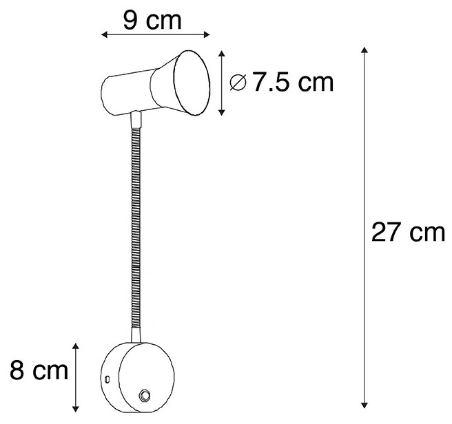 Стенен аплик бронз с гъвкава ръка - Karin Flex