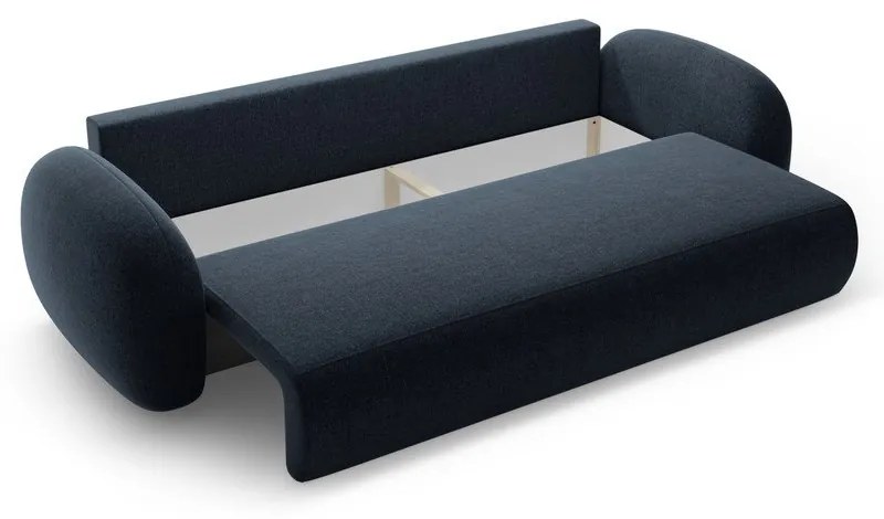 Тъмносин шенилов сгъваем/с място за съхранение диван 262 cm Tonale – Cosmopolitan Design