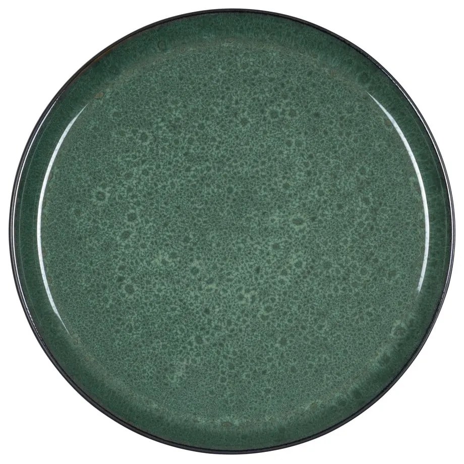 Зелена/черна глинена чиния ø 27 cm Gastro Green/Black – Bitz