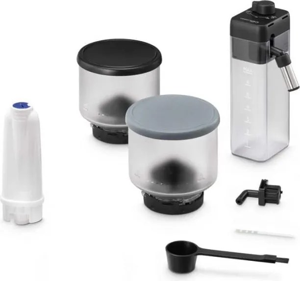 Еспресо машина DeLonghi Rivelia Onyx Black EXAM440.55.B, 1450W, 19 bar, 1.4 л, 16 напитки, Aroma, LatteCrema Hot, Twin Shot, Bean Adapt, TFT тъч дисплей, Черен мат