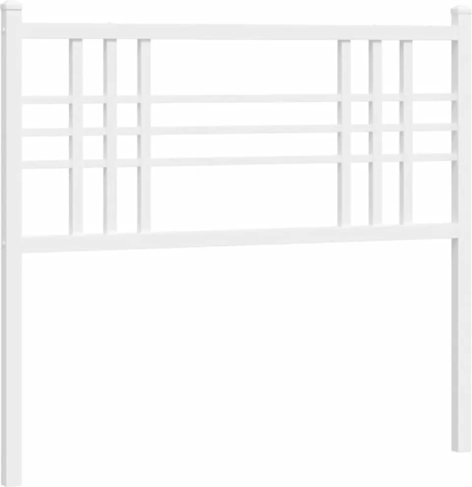 376403 vidaXL Метална резервна табла за легло, бяла, 107 см
