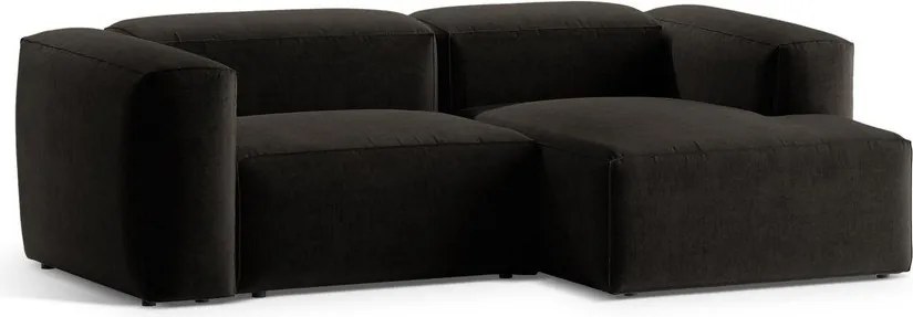 Черен ъглов диван (десен ъгъл) Bergamo – Cosmopolitan Design