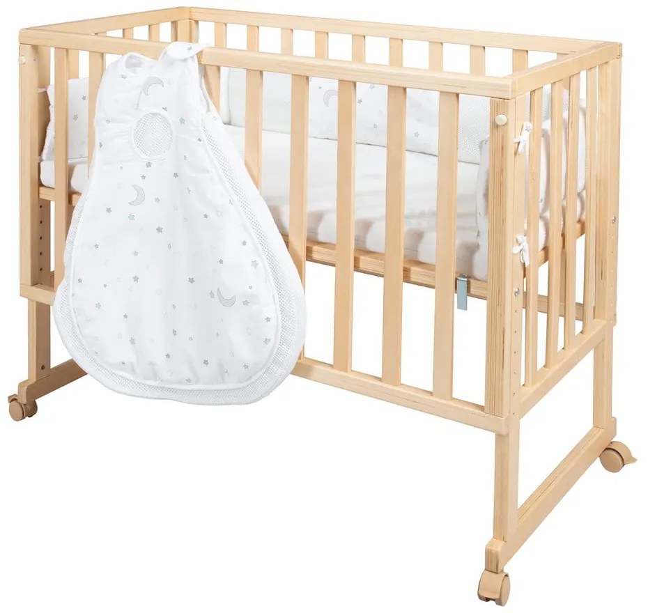 Детско креватче на колелца 90x45 cm естествено Star Magic – Roba