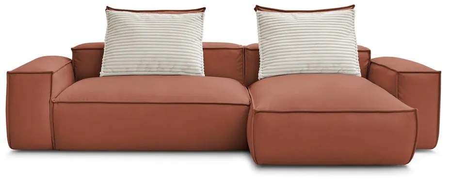 Тъмнокафяв ъглов диван от изкуствена кожа (променлив) Boheme – Bobochic Paris