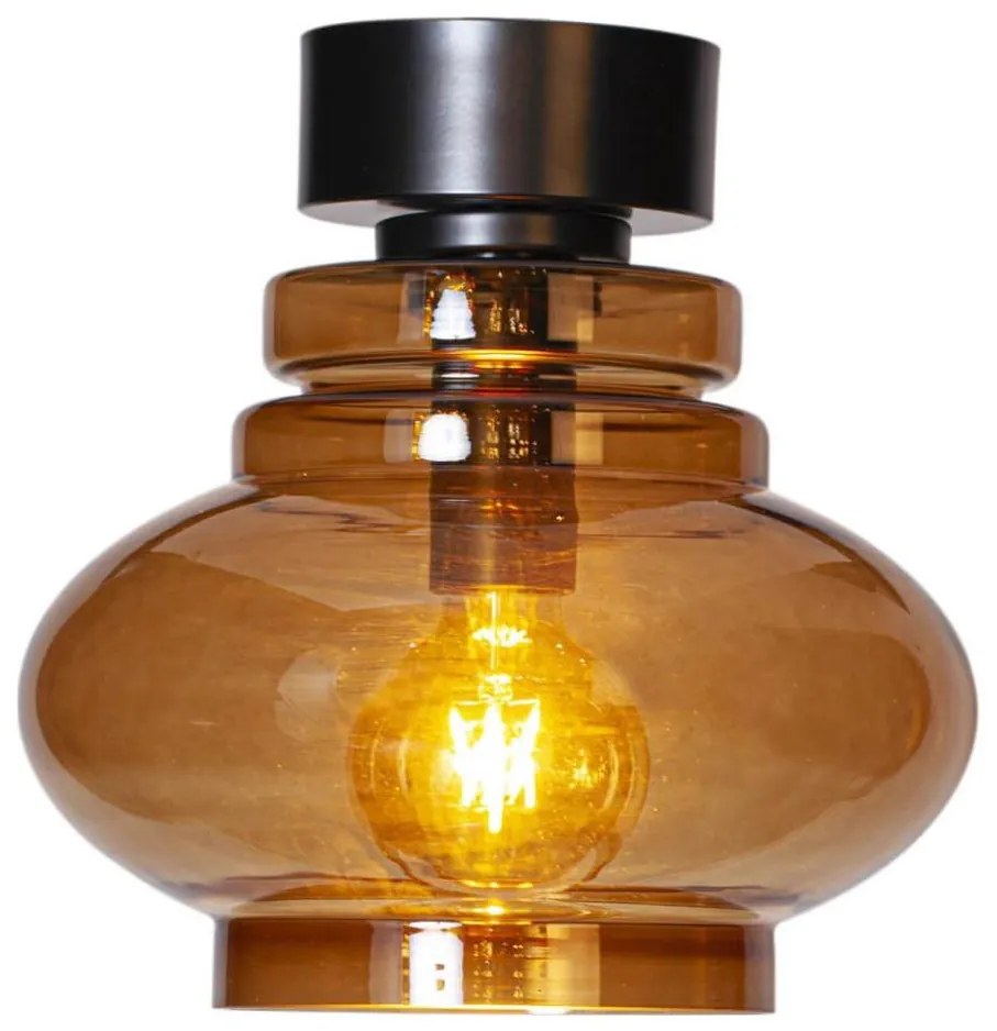 ByRydens 4202200-5512-Таванно осветително тяло DOLORES 1xE27/5W/230V Ø30 см кафяво/димно