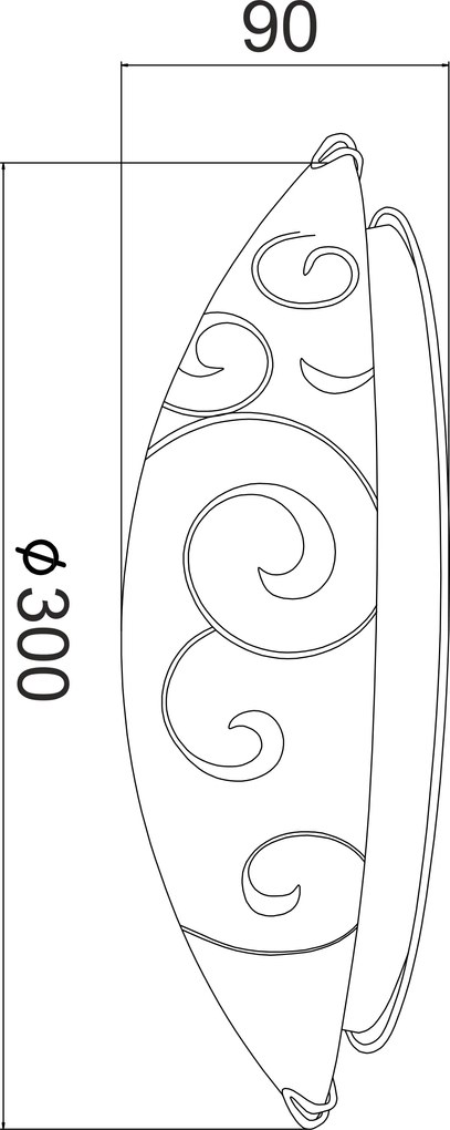 таванна светлина Deluxe-Диаметър: 30 См.