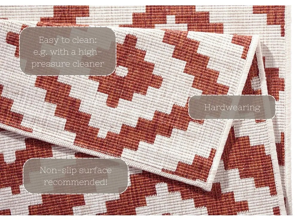 Кафяв и кремав килим за открито , 120 x 170 cm Malta - NORTHRUGS