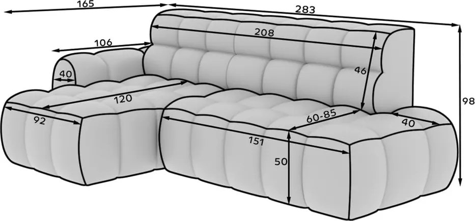 Бежов разтегателен ъглов диван (десен ъгъл) Ceedro – ELTAP