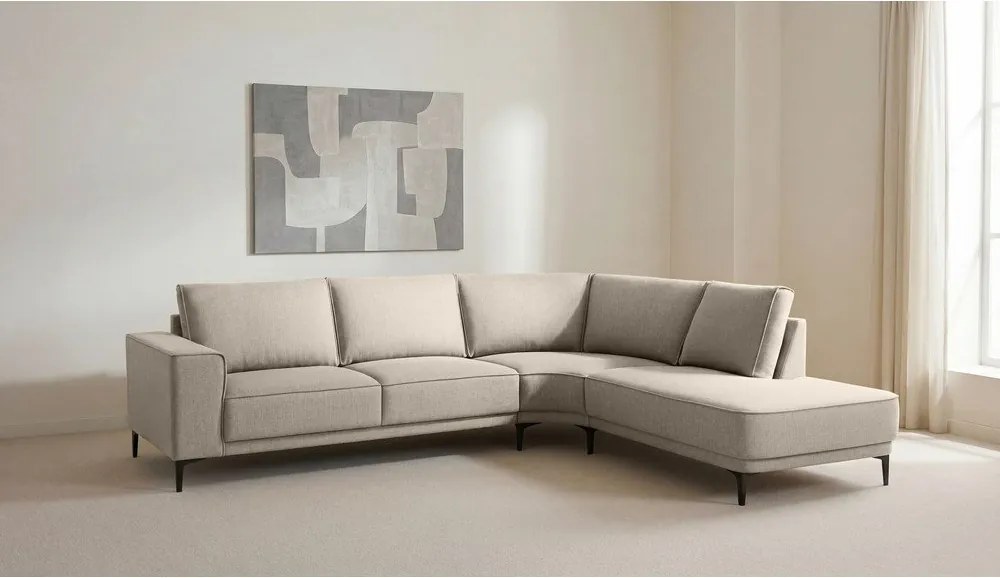 Бежов ъглов диван (десен ъгъл) Copenhagen – Scandic