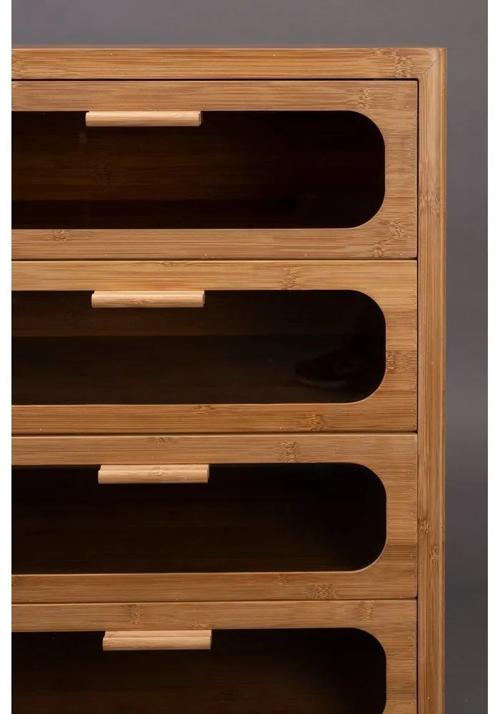 Бамбуков скрин в естествен цвят 105x88x38 cm Caroun – Dutchbone