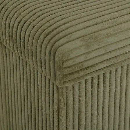 Пейка със съхранение atmosphera Arum, Рипсено кадифе, Сгъваема, 76x38 cm - Каки