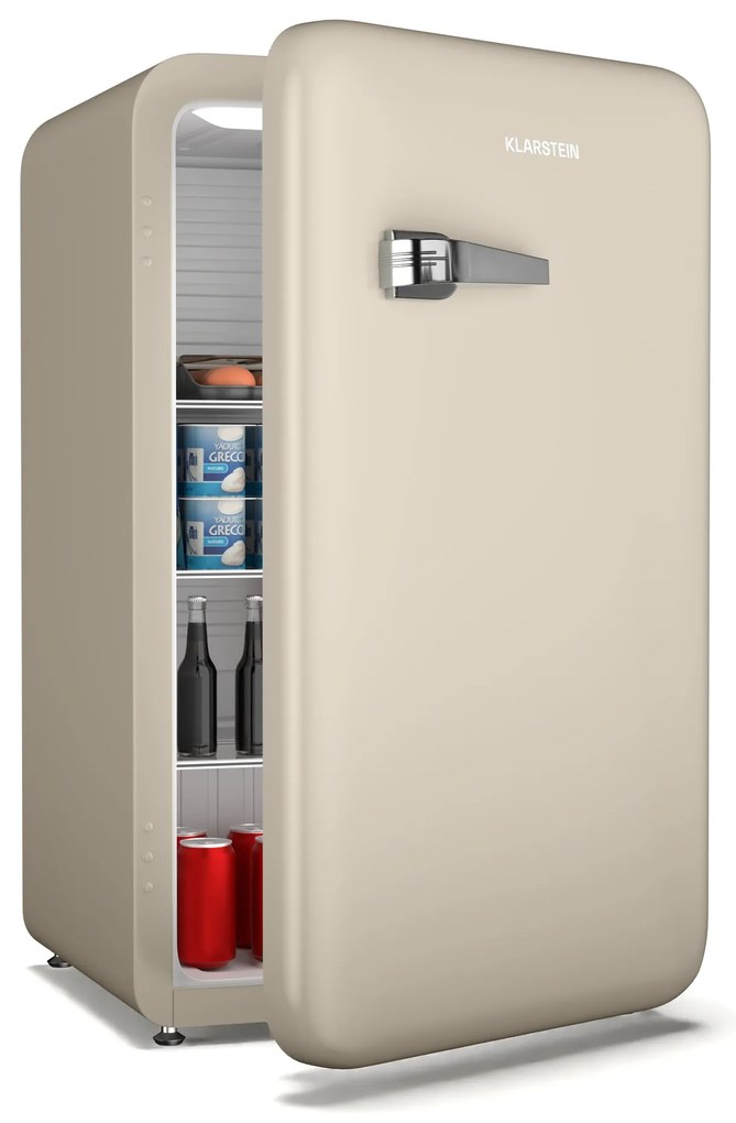 Klarstein Audrey Evo мини хладилник, 112 литра, ретро дизайн, тих, компактен, 3 цвята
