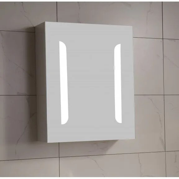 Огледален PVC шкаф ICMC 4514-55 с LED осветление, 45x14x55см