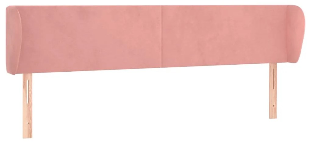 3116929 vidaXL Горна табла за легло, розова, 183x23x78/88 см, кадифе