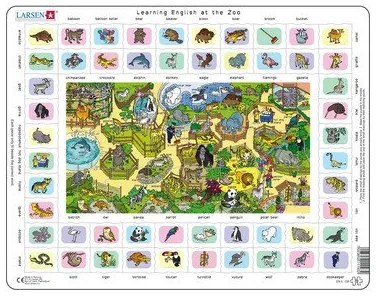 Larsen - Пъзел: Образователен – "Научи английски 5" – 70 части, голям