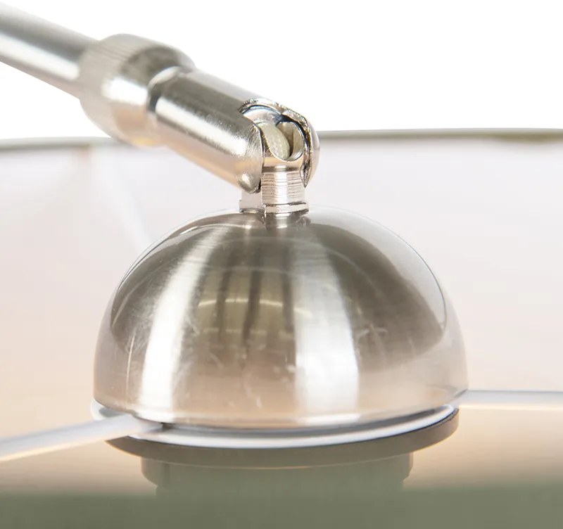 Стенна аркова лампа стомана с абажур зелен 35/35/20 регулируема